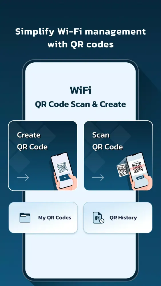 Скриншоты QR For WiFi: Maker & Scanner