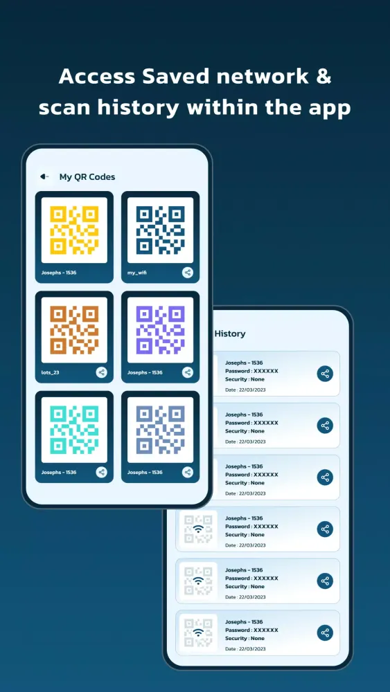 Скриншоты QR For WiFi: Maker & Scanner