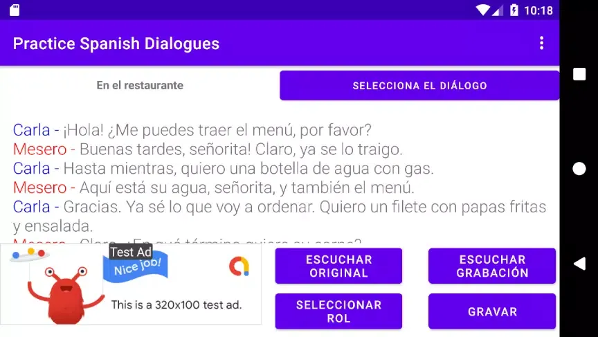 Practice Spanish Dialogues應用截圖