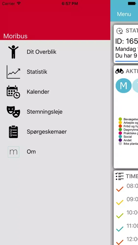 Ảnh chụp màn hình của Moribus - adfærdsaktivering