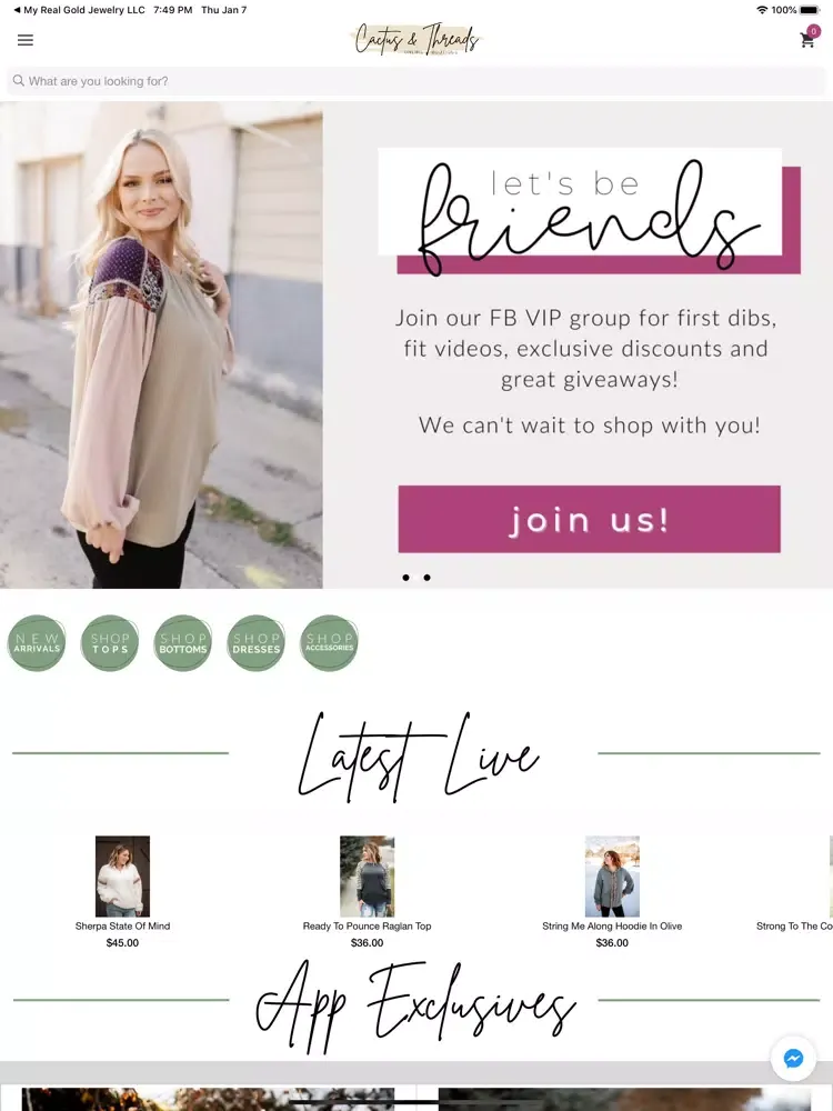 Cactus and Threads Boutique iPad 应用截图