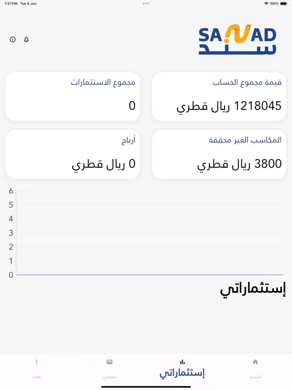 ภาพหน้าจอของ سند للتمويل | Sanad investment iPad 