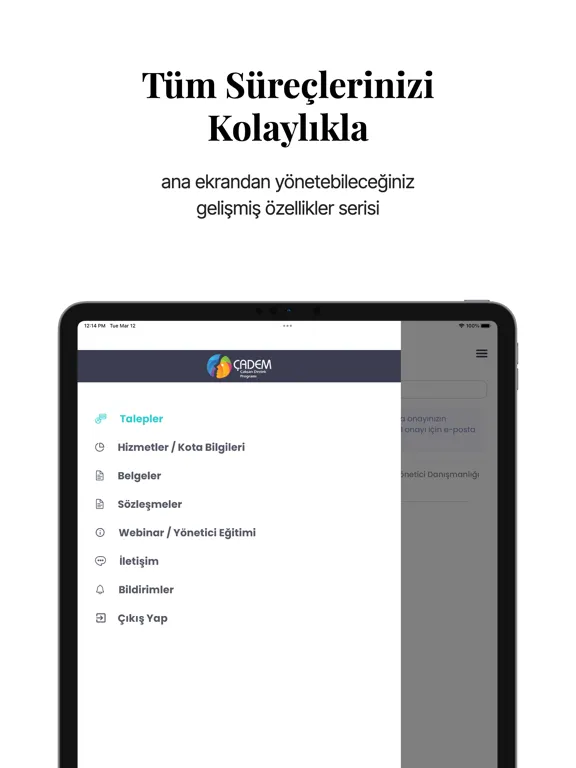 ÇADEM: Çalışan Destek Programı iPad  스크린샷