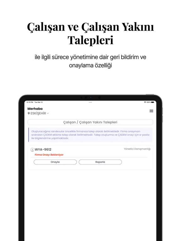 ÇADEM: Çalışan Destek Programı iPad  스크린샷