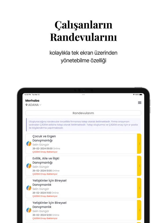 ÇADEM: Çalışan Destek Programı iPad  스크린샷