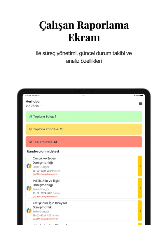 ÇADEM: Çalışan Destek Programı iPad  스크린샷