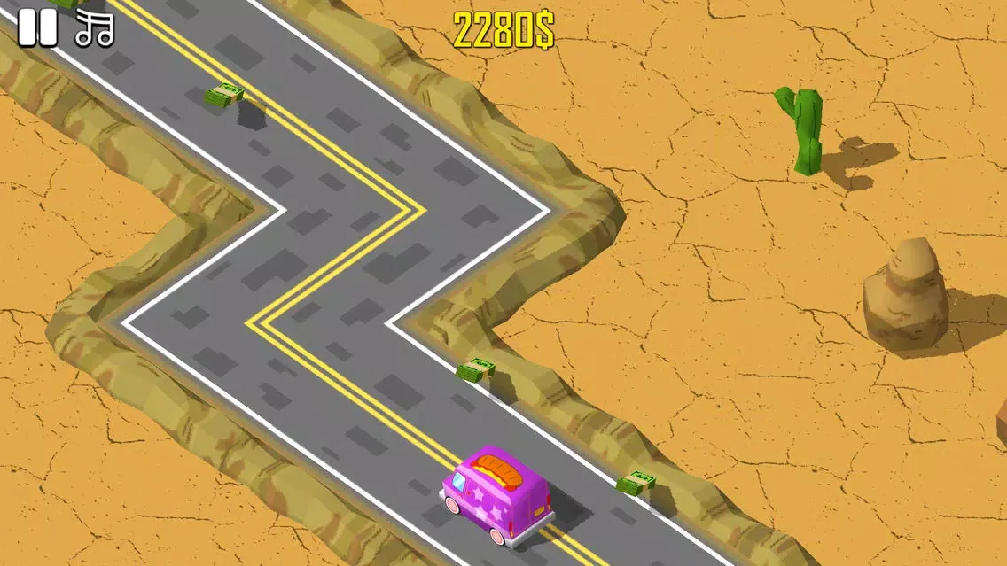 ภาพหน้าจอของ Zig Zag Car Runner