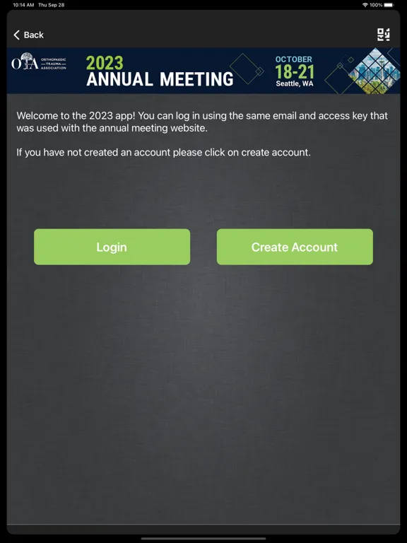 OTA Meeting Events iPad 应用截图