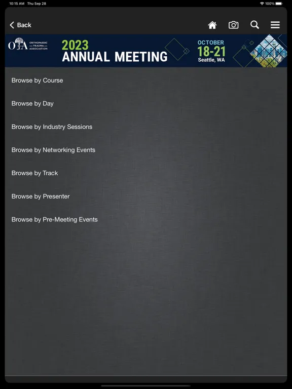 OTA Meeting Events iPad 应用截图