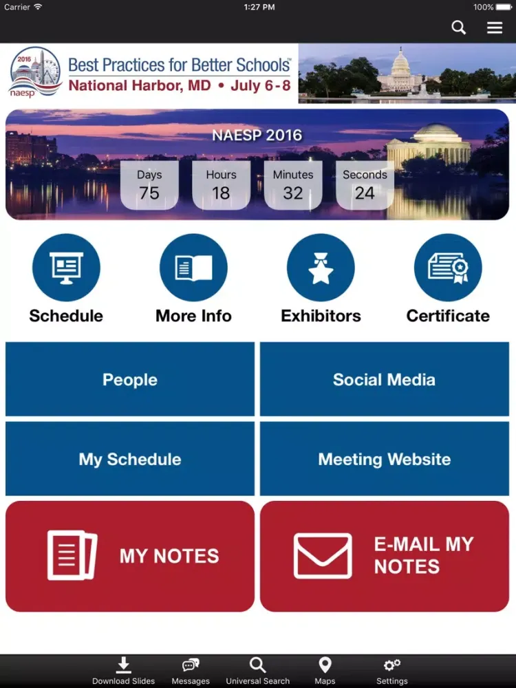 2016 NAESP Conference iPad  スクリーンショット