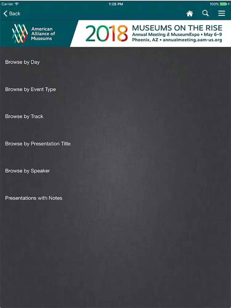 AAM Events iPad 应用截图