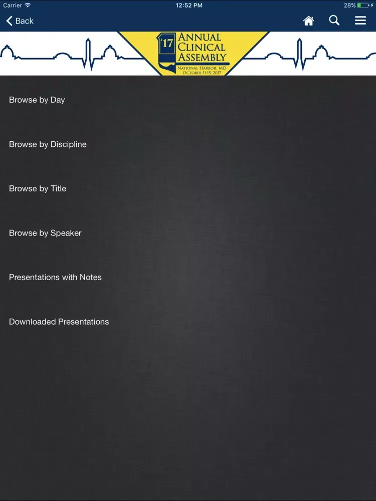 Zrzuty ekranu 2017 ACA iPad 