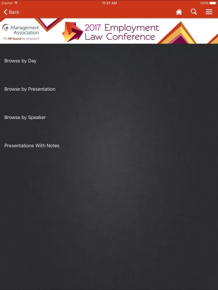 2017 Employment Law Conference iPad  スクリーンショット