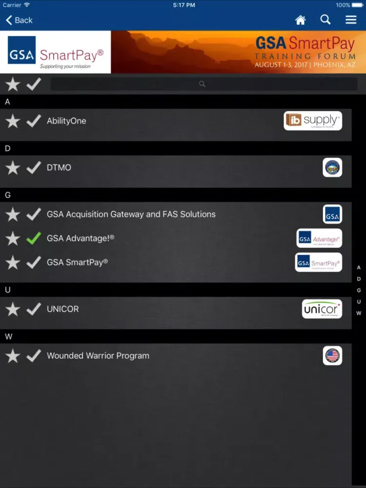 2017 GSA SmartPay Forum iPad  Ekran Görüntüleri