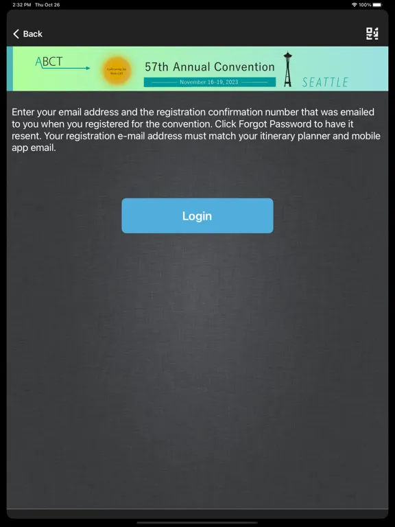 ABCT Events iPad  스크린샷
