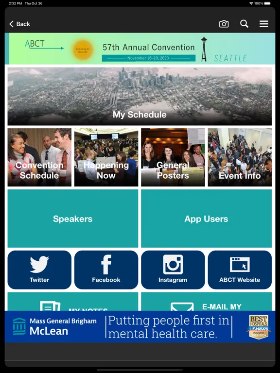 ABCT Events iPad  스크린샷