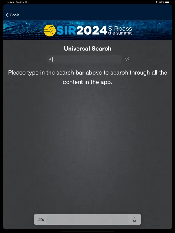 SIR Annual Meeting iPad 应用截图