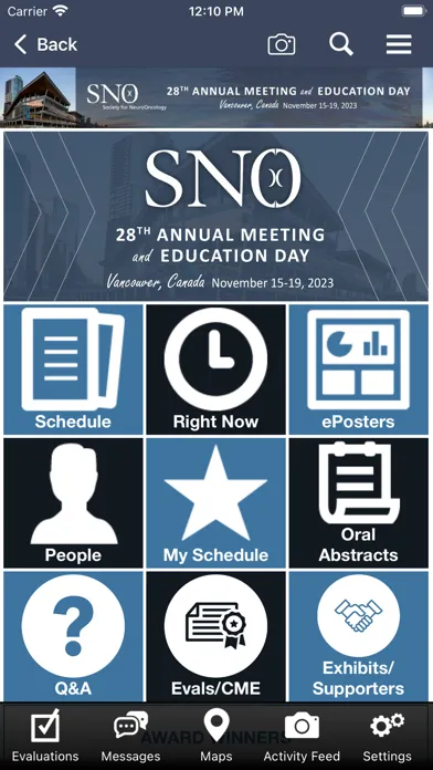 ภาพหน้าจอของ SNO Scientific Meetings