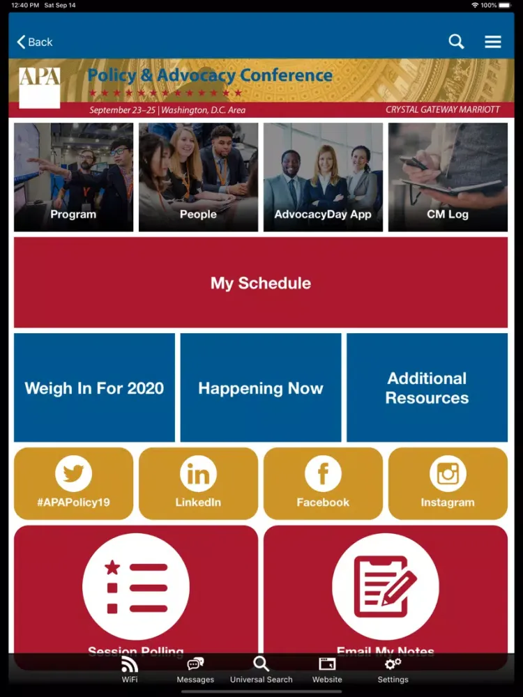 APA National Events iPad  স্ক্রিনশট