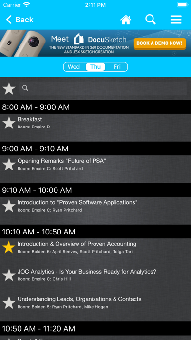 PSA User Conference Screenshots