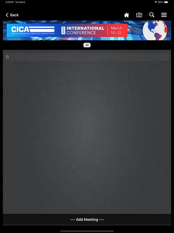 Zrzuty ekranu CICA International Conference iPad 