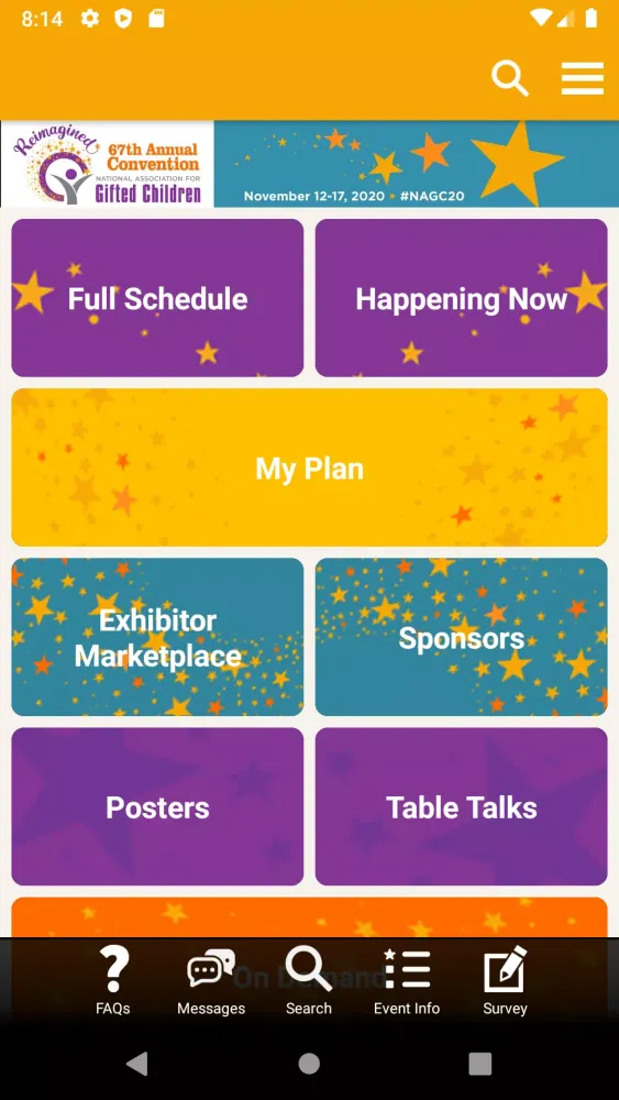 Capturas de pantalla de NAGC Meetings