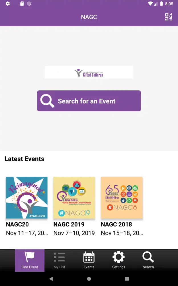 Capturas de pantalla de NAGC Meetings