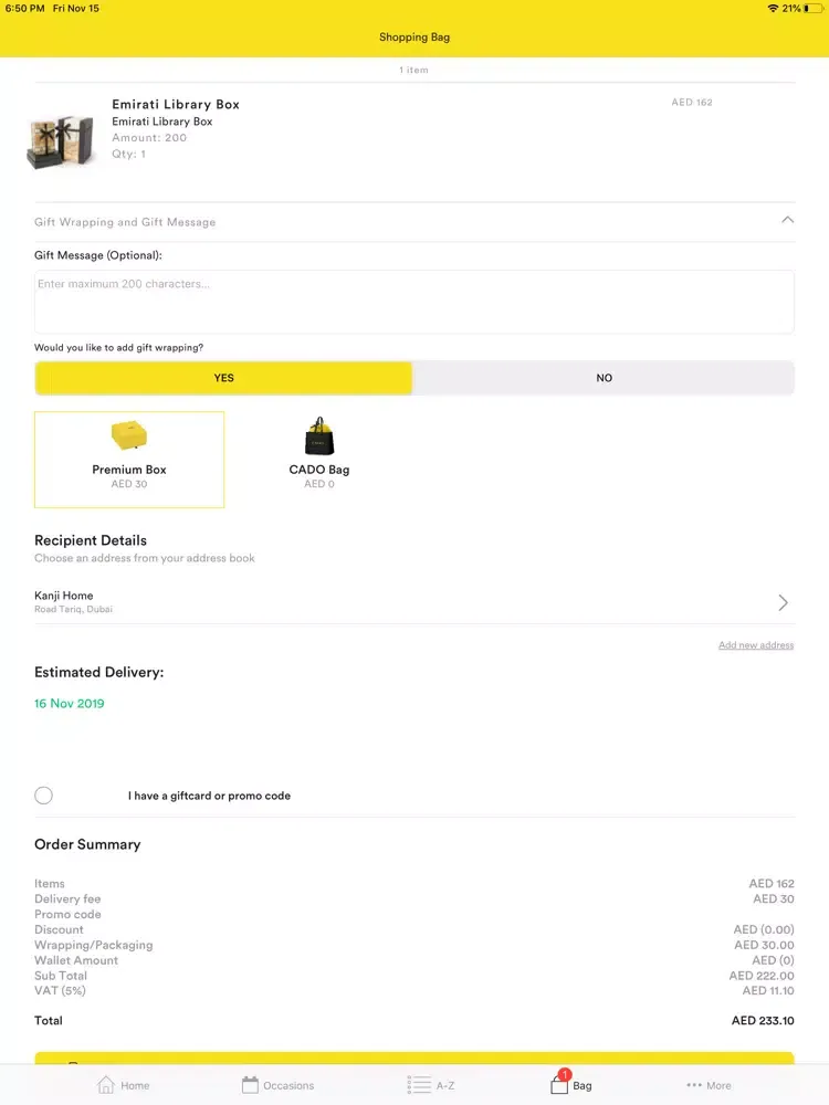 CADO - Gifting App iPad  Screenshots