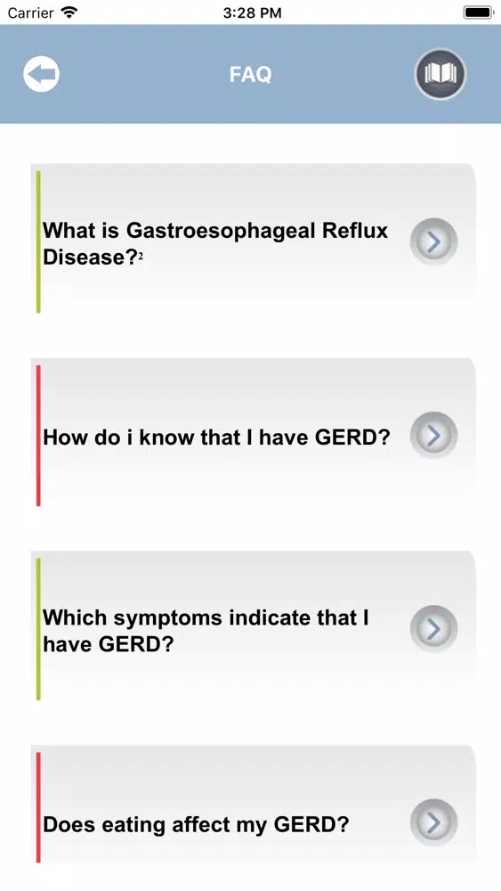 Capturas de pantalla de GERD relief aid