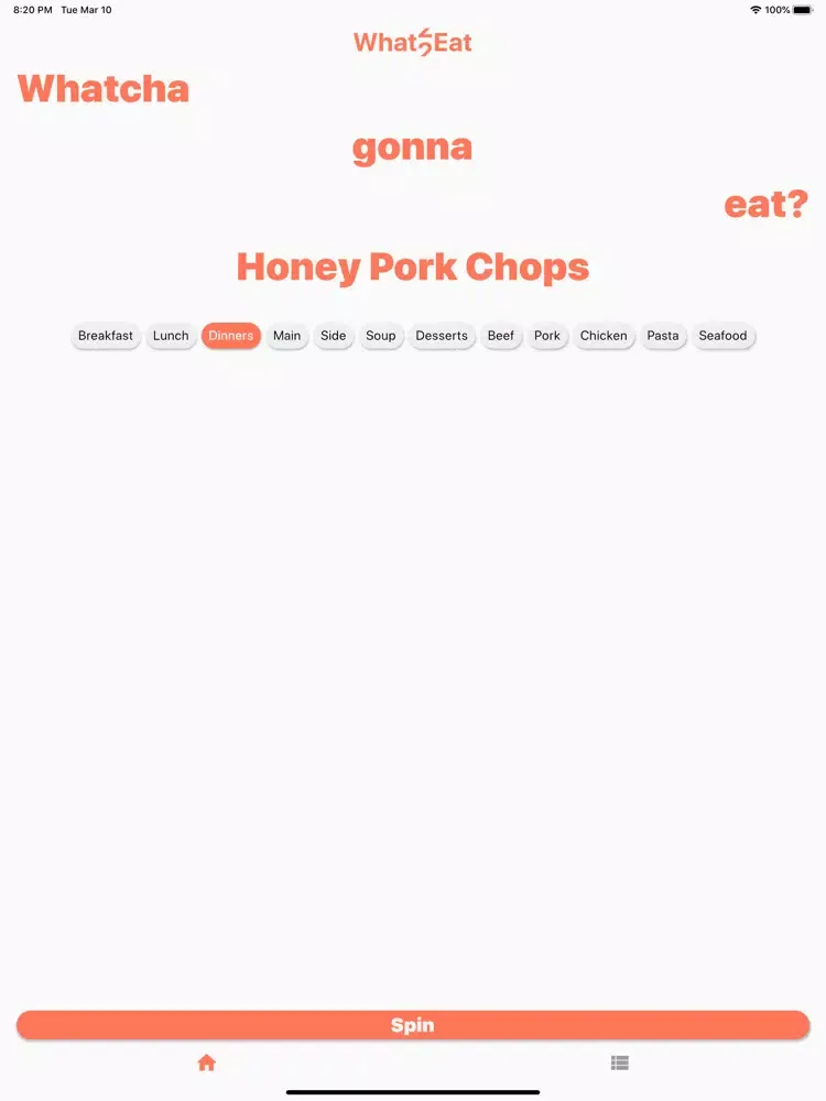 Capturas de tela do What2Eat - Spin Your Slot iPad 