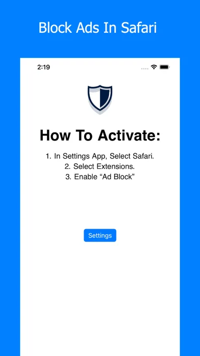 Captures d'écran de Browser Ad Block Extension