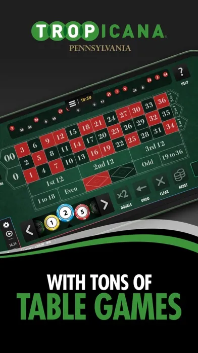 Zrzuty ekranu Tropicana Casino PA