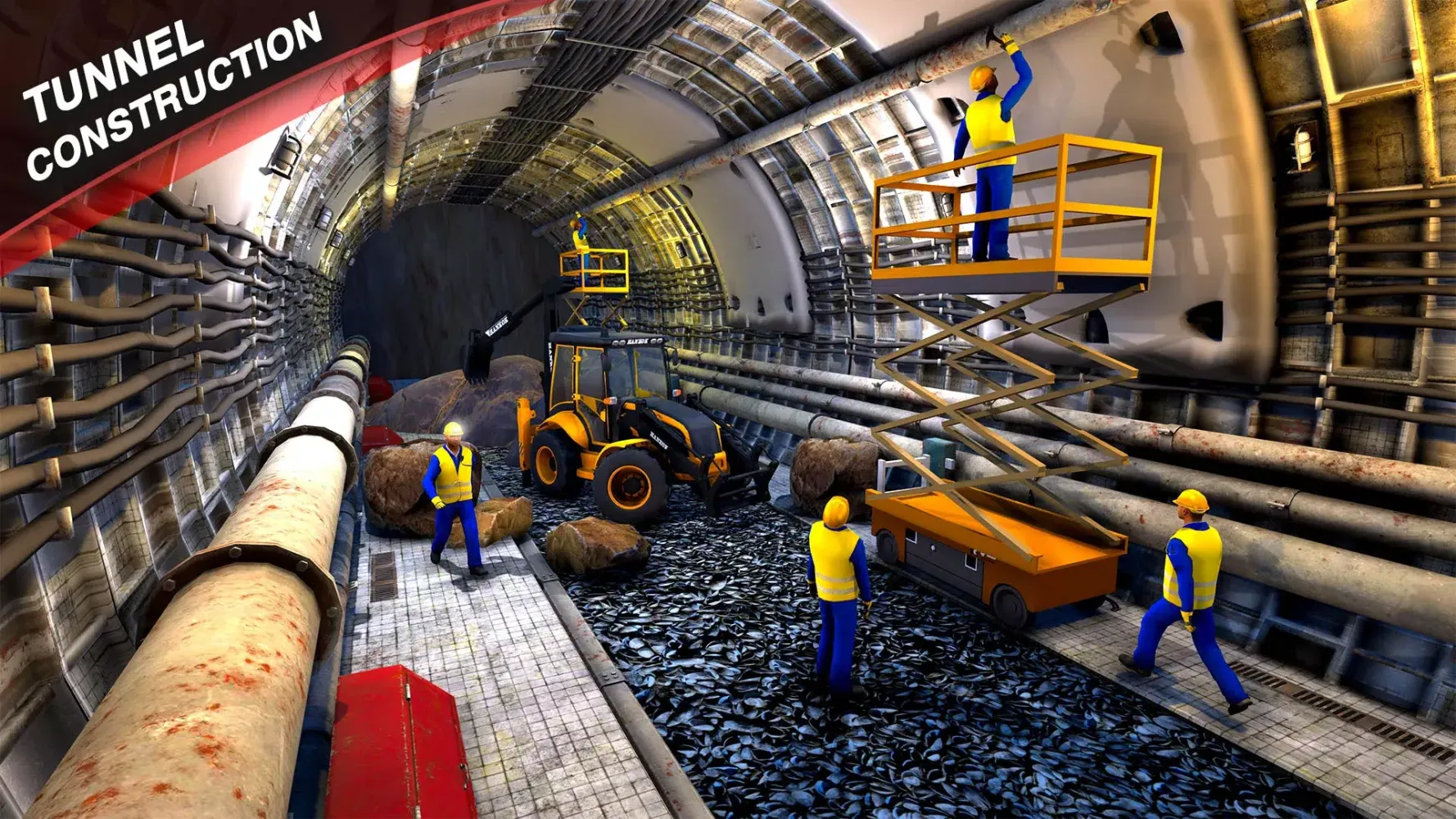 Uphill Tunnel Excavator Game Screenshots