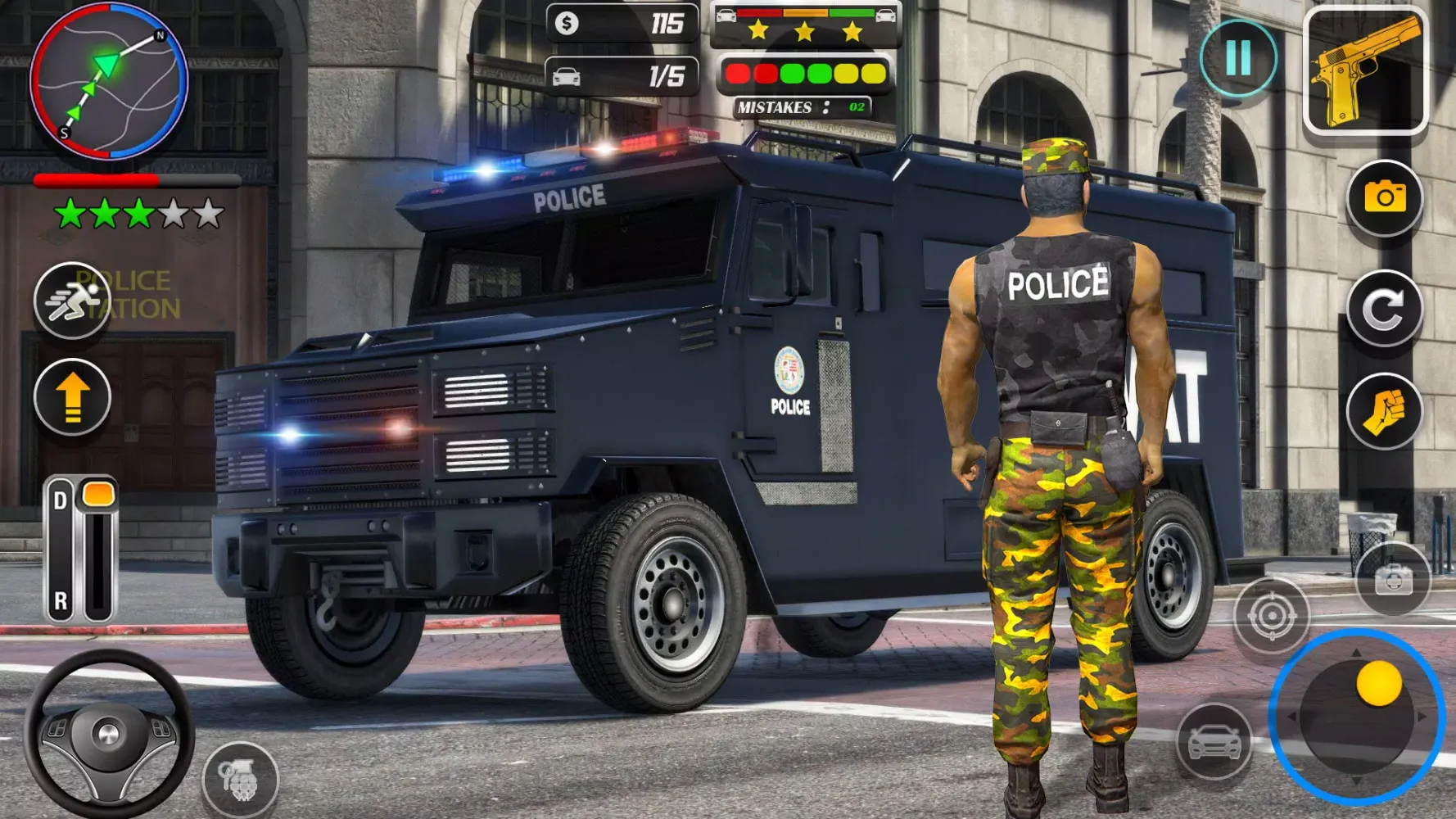 US Police Car Chase Thief Game应用截图