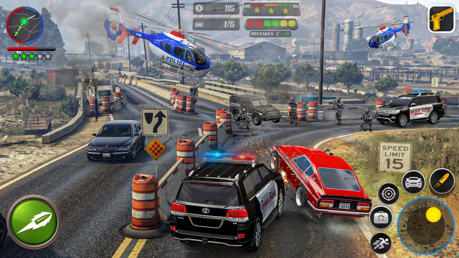 US Police Car Chase Thief Game应用截图