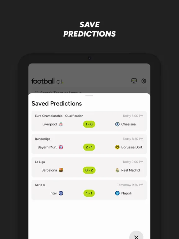 Captures d'écran de Football AI - Score Prediction iPad 