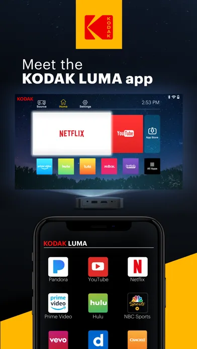 Capturas de tela do Kodak Luma