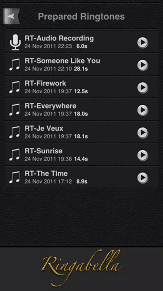 Скриншоты Ringabella Ringtone Creator