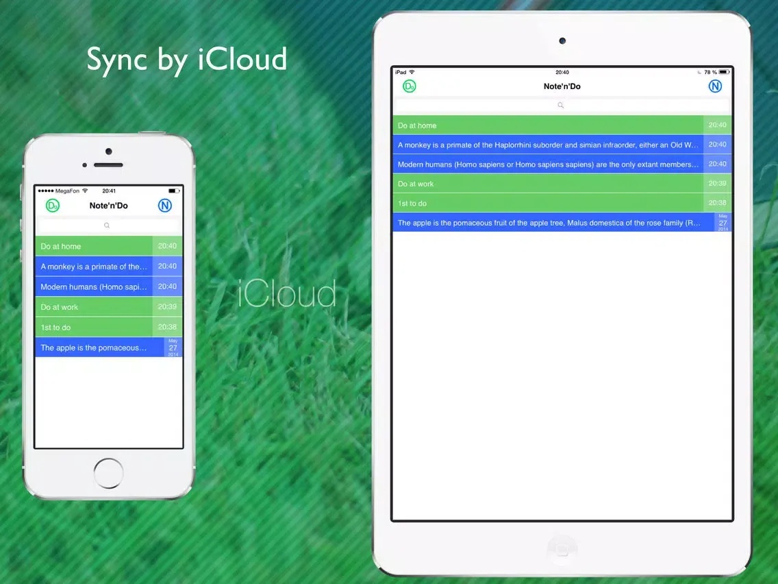 Скриншоты Note & Do - creating and editing two notes with to-do lists at the same time on one screen iPad 