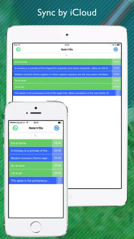 Скриншоты Note & Do - creating and editing two notes with to-do lists at the same time on one screen