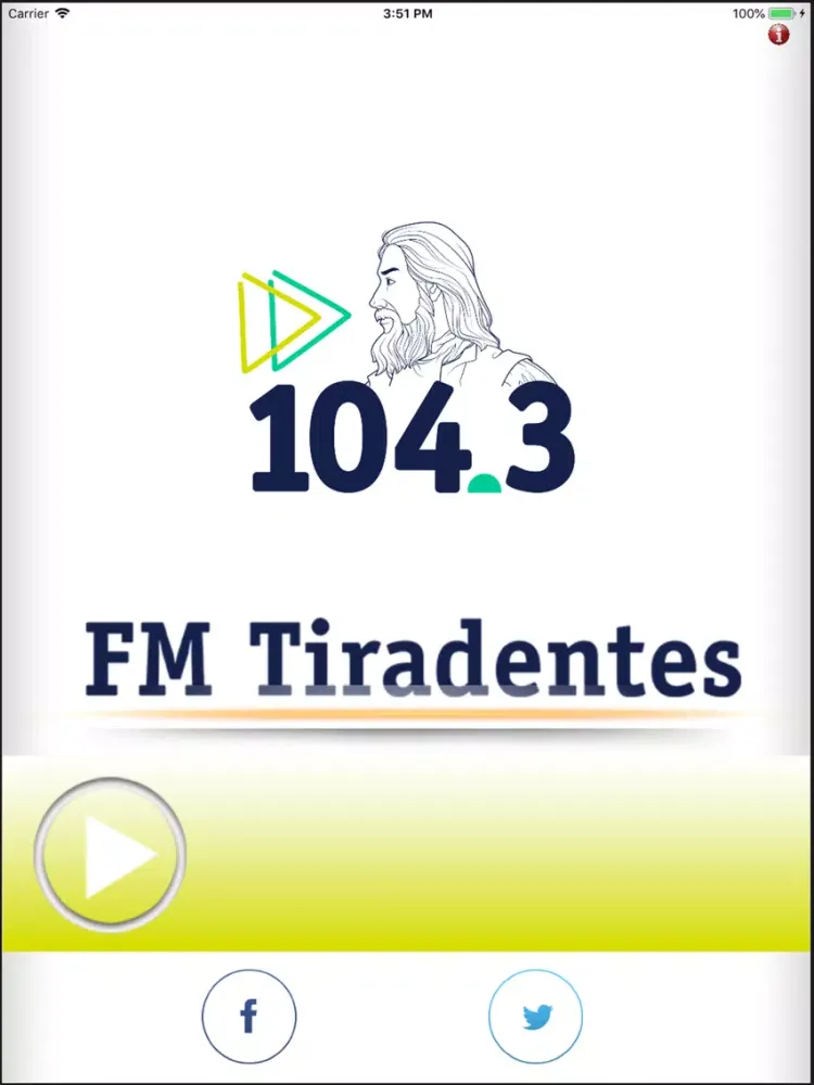 ภาพหน้าจอของ Tiradentes 104 FM iPad 
