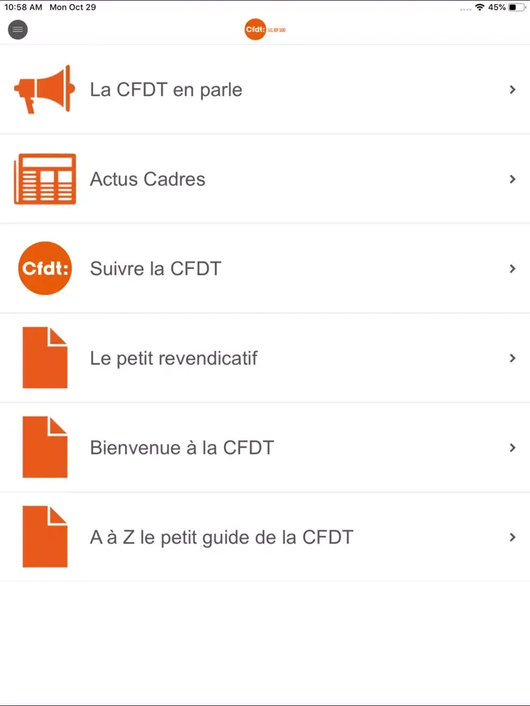 CFDT CE NORMANDIE iPad  スクリーンショット
