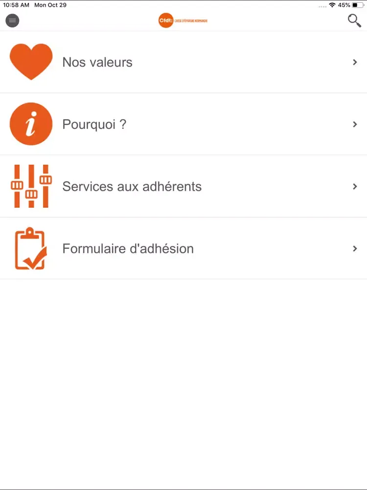 CFDT CE NORMANDIE iPad  スクリーンショット