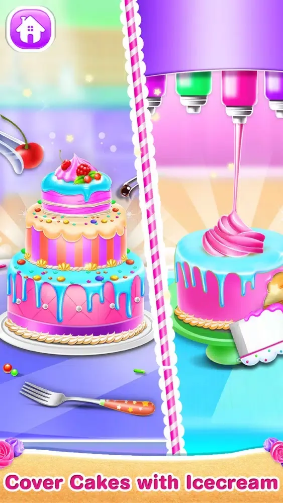 ภาพหน้าจอของ Ice Cream Cake Mania-Girl Game