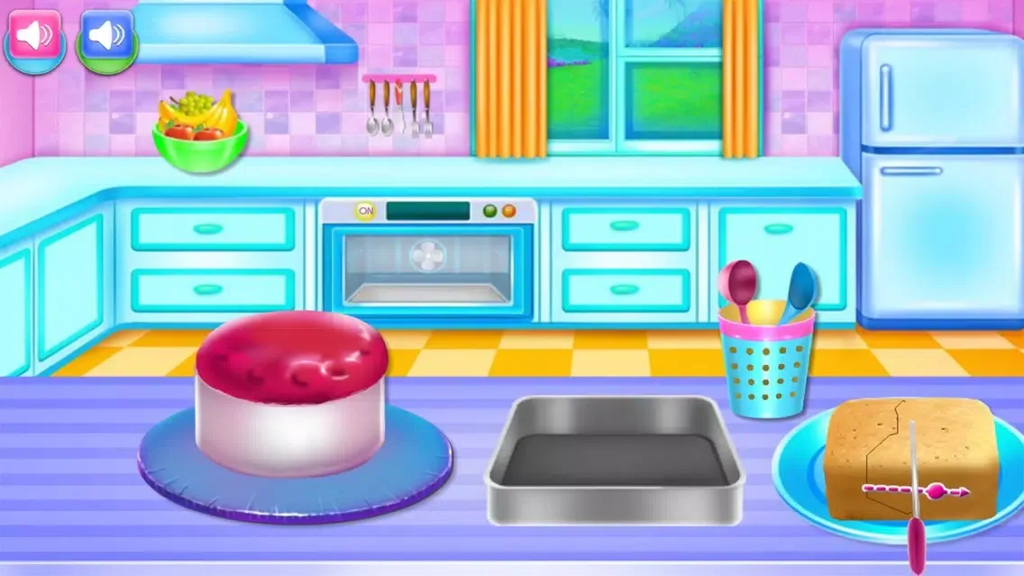 Capturas de tela do cake cooking doll house game