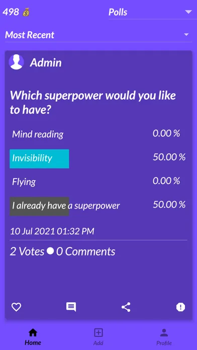 Zrzuty ekranu Would You Rather: Polls - Q&A