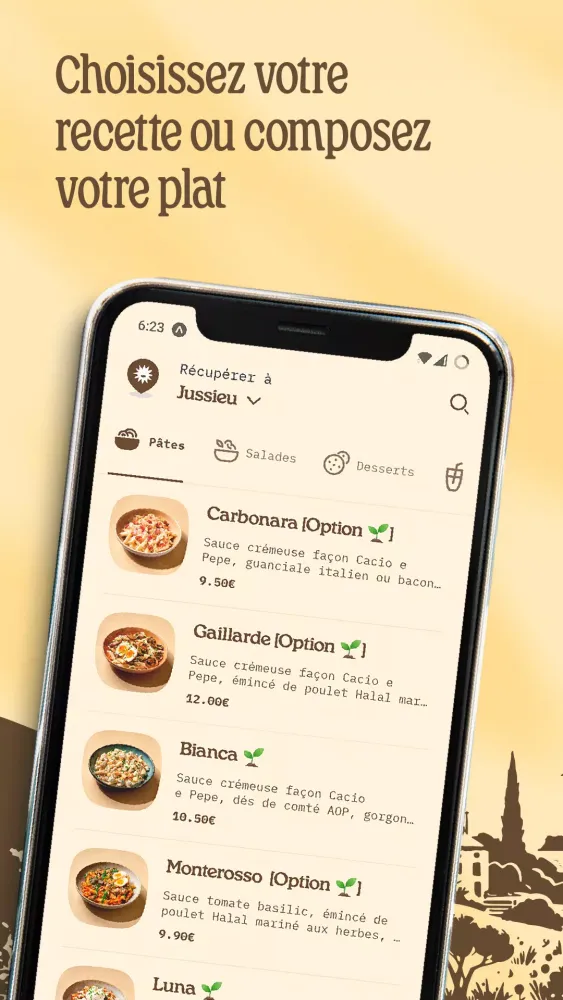 Capturas de pantalla de Cala - pâtes et salades