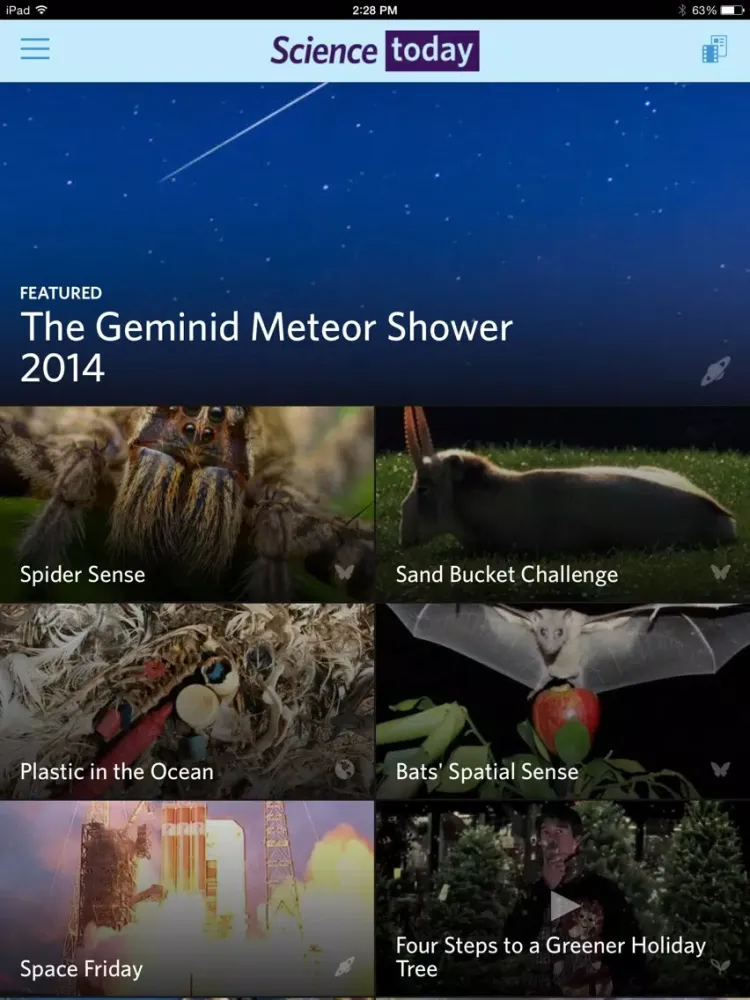 Скриншоты Science Today iPad 
