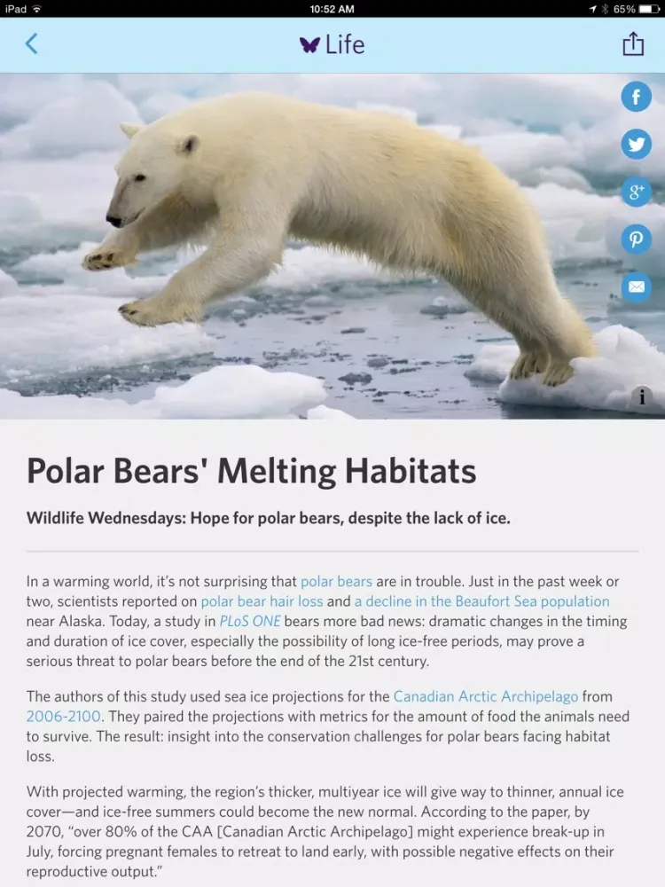 Скриншоты Science Today iPad 