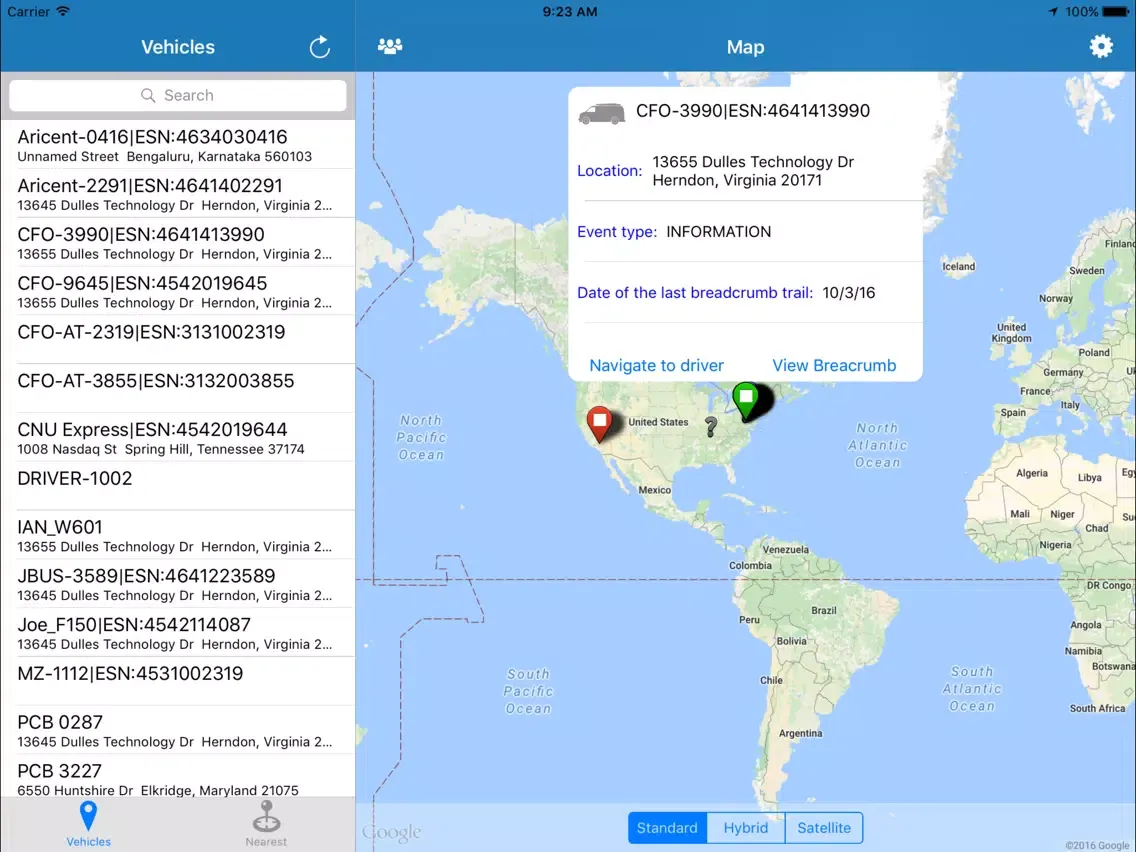 FleetOutlook MobileFind iPad  স্ক্রিনশট